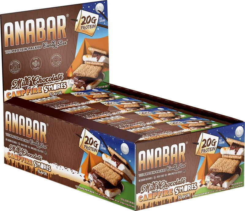 Anabar Campfire S'Mores 12 Protein Bars Final Boss Performance 21 Grams Smores