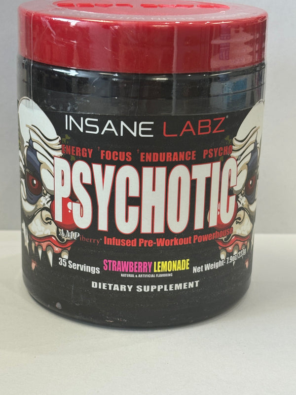 Insane Labz Psychotic - Pre Workout Powder - 35 Servings - Strawberry Lemonade