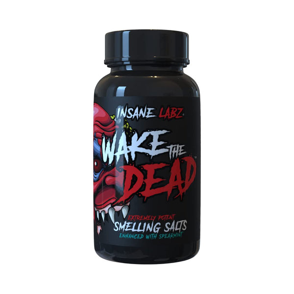 Insane Labz Wake The Dead Smelling Salts Pre Workout, Massive Energy Boosting Powder, Ammonia Inhalant, Extreme Focus for Power-Lifting Athletes, 100 Uses just add Water Spearmint