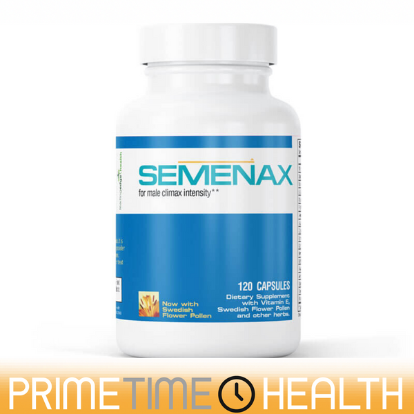 Semenax for male climax intensity 120 capsules on label on bottle