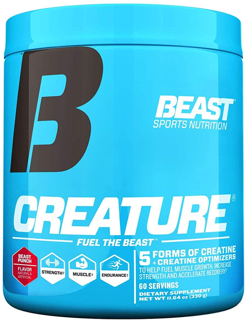 Beast Sports Creature Creatine Powder, Beast Punch, 60 Servings