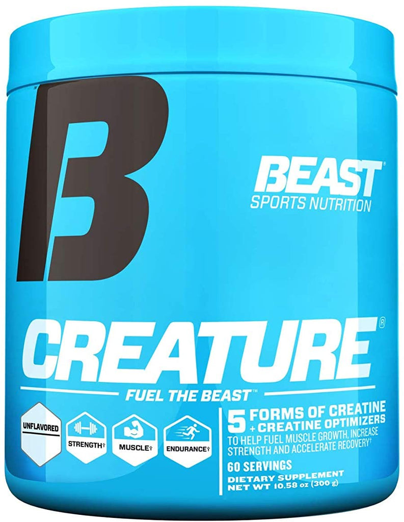 Beast Sports Creature Creatine Powder, Unflavored 60 Servings