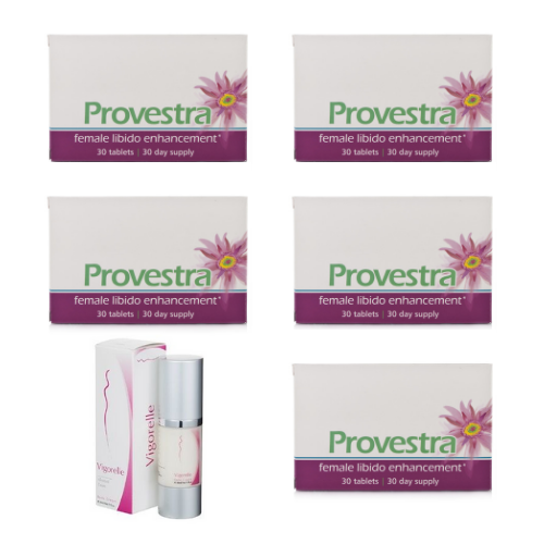 Provestra Female Libido Enhancement X5 - 5 Month Supply & Bonus Vigorelle Cream