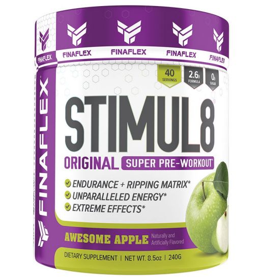 STIMUL8 by Finaflex Original Super Pre Workout Powder 40 Servings Awesome Apple