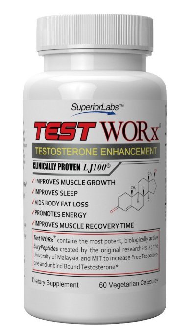 Test Worx Superior Labs Testosterone Booster Supplement (60 Capsules)